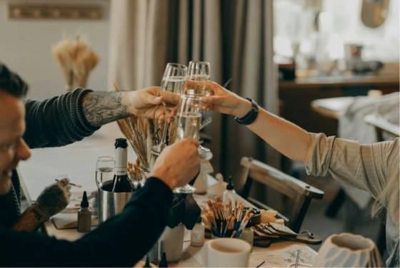Pottery & Prosecco at The Purple Owl